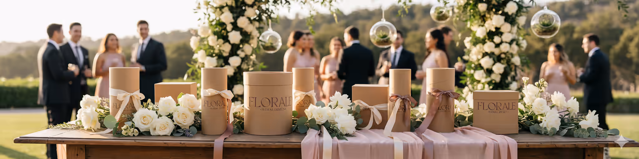 Elegant floral background for FLORALE hero section